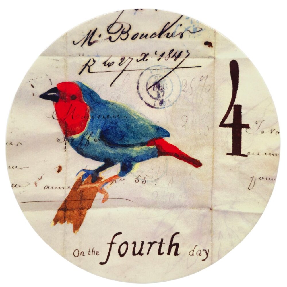 Williams Sonoma 12 Day's of Christmas Salad Plate - Four Calling Birds